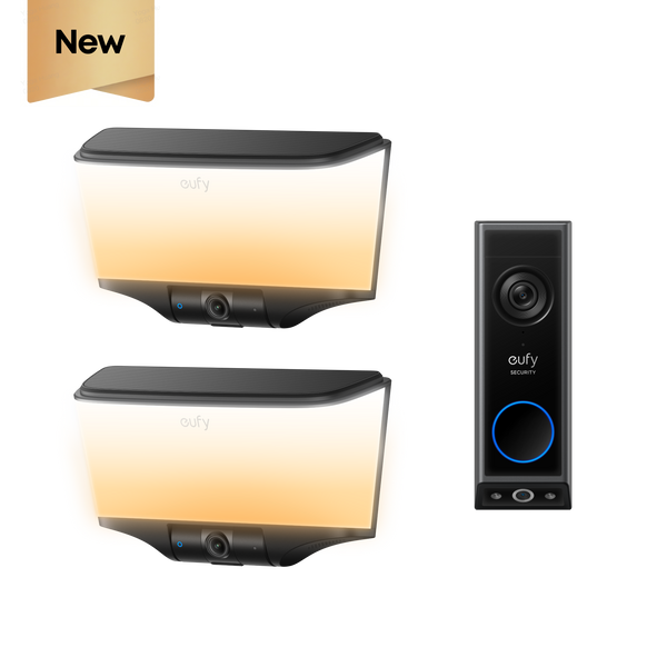 eufy Wall Light Cam S4（2 pack）+ Video Doorbell E340
