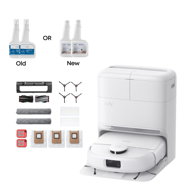 eufy Robot Vacuum Omni C28 White + Replacement Kit + Cleaning Solution ×2