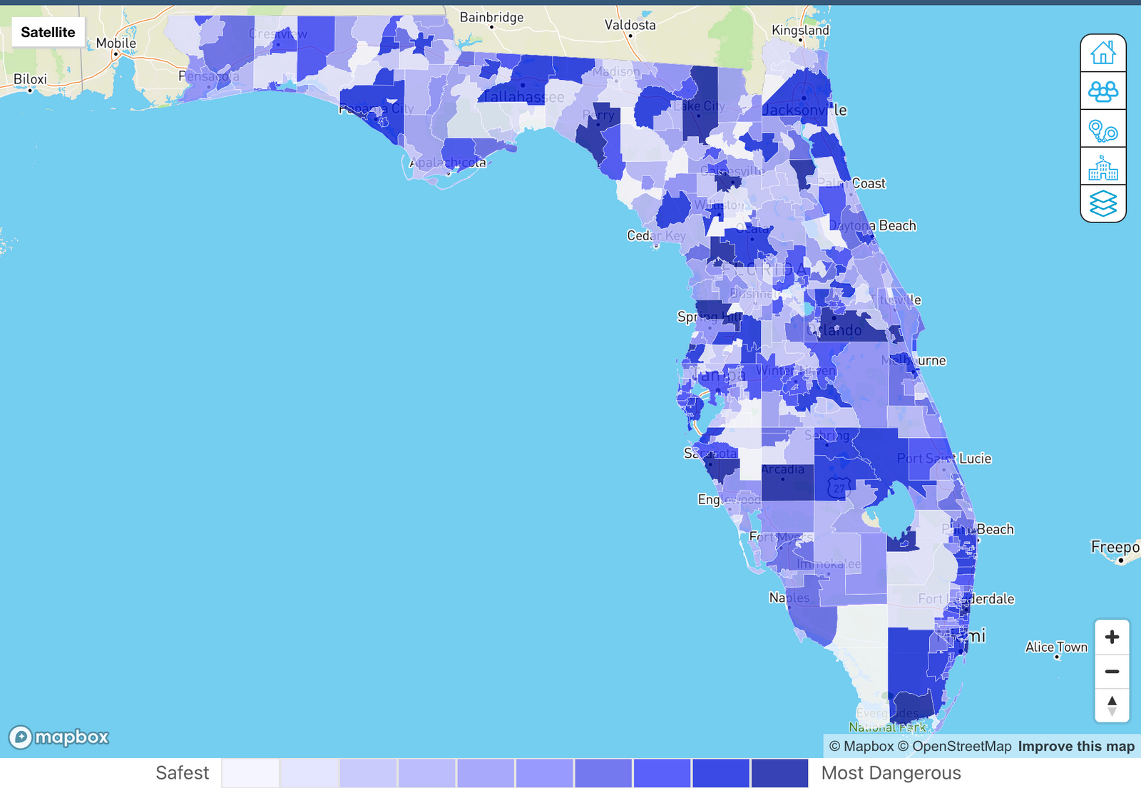 Top 10 Most Dangerous Cities in Florida Based on Crime Statistics