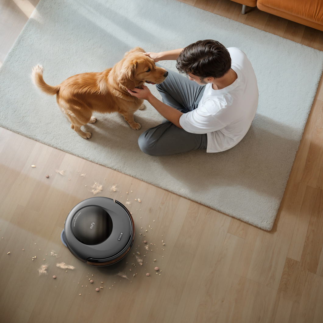 eufy vacuum  cleaner with pet hair pickup for home with dog