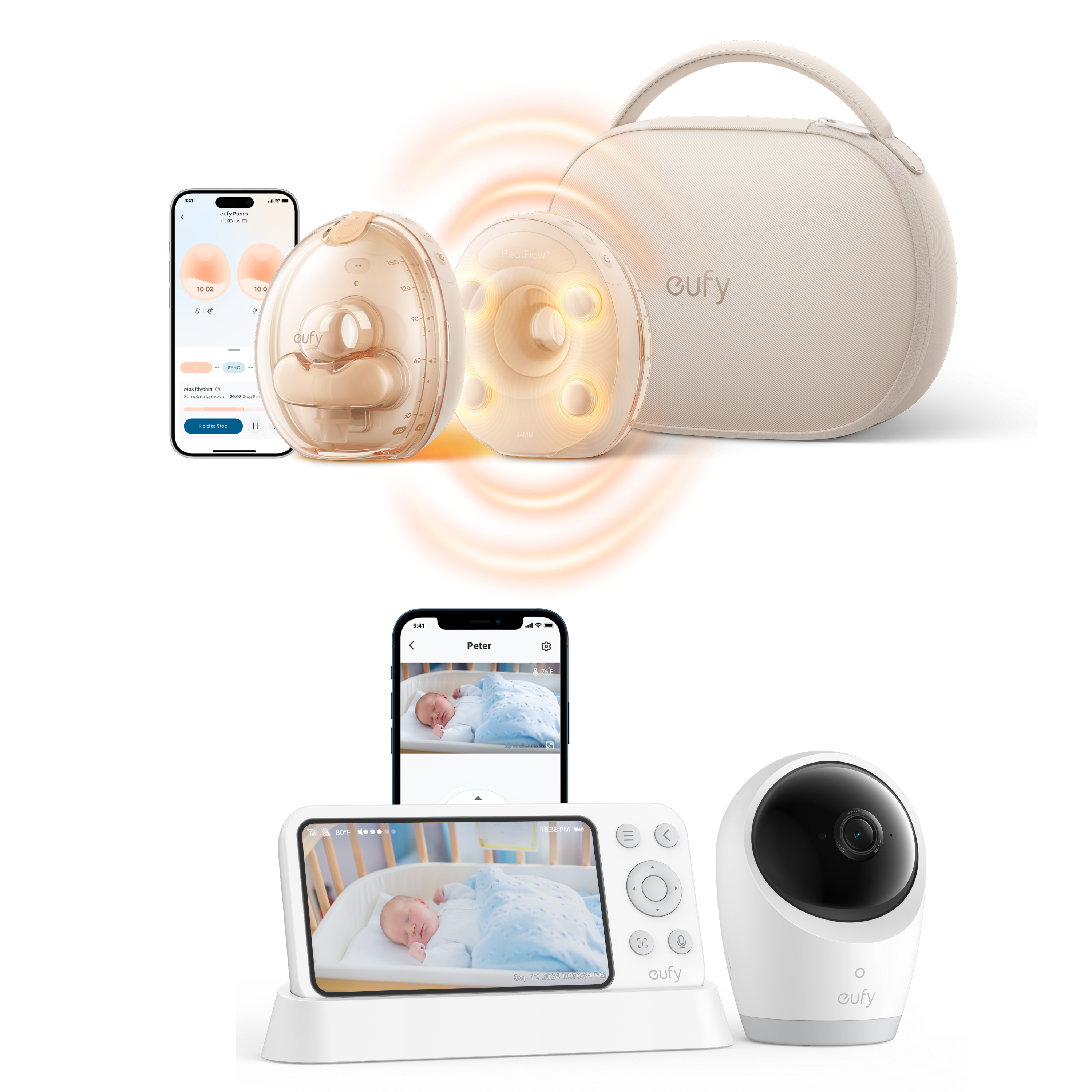 eufy Wearable Breast Pump S2 Pro & Baby Monitor E21