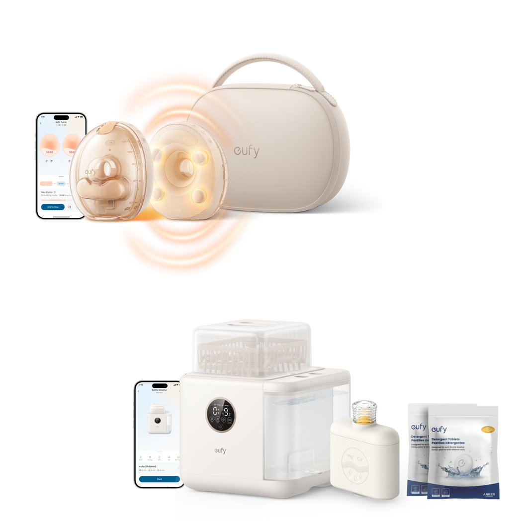 eufy Wearable Breast Pump S2 Pro & Baby Bottle Washer S1 Pro