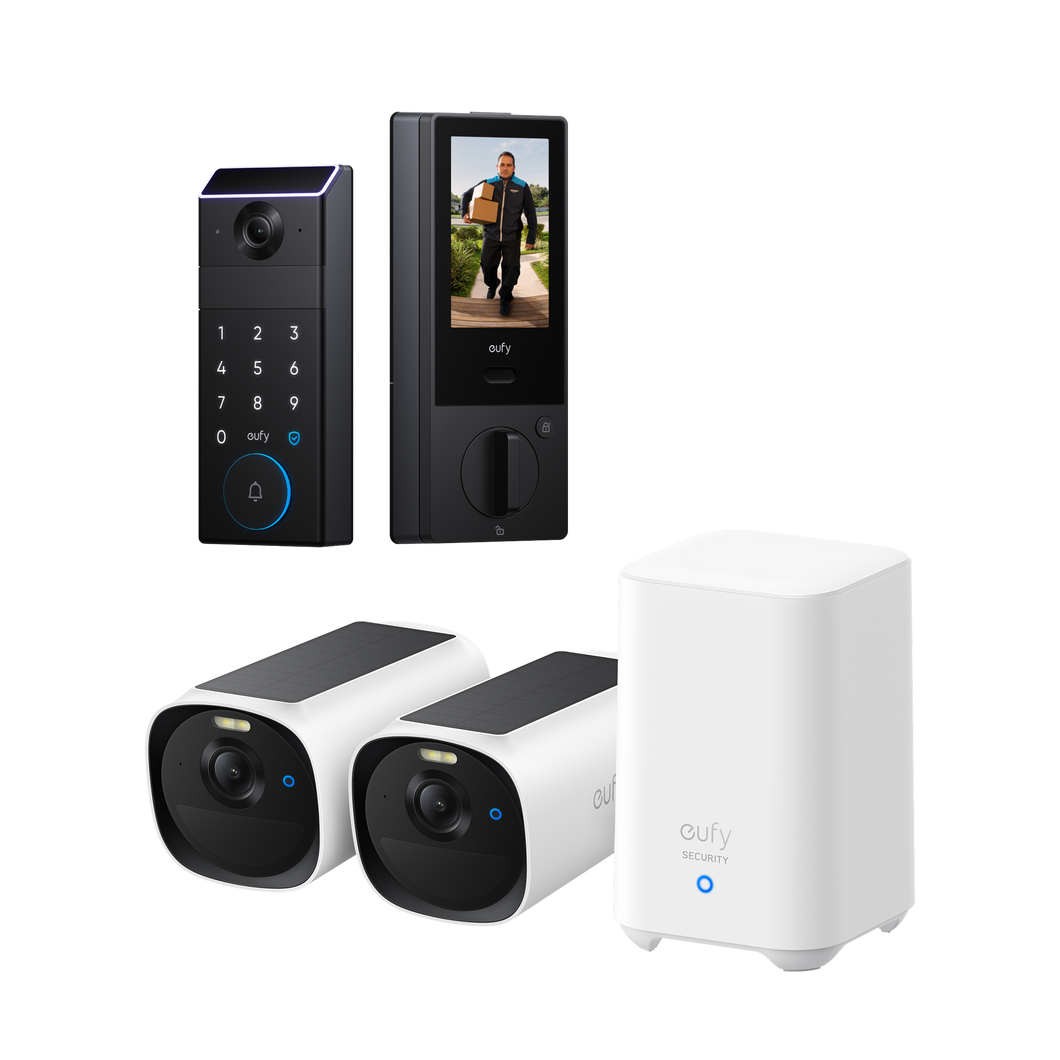 eufyCam E40 2-Cam Kit (HomeBase 2) + eufy FamiLock S3 Max