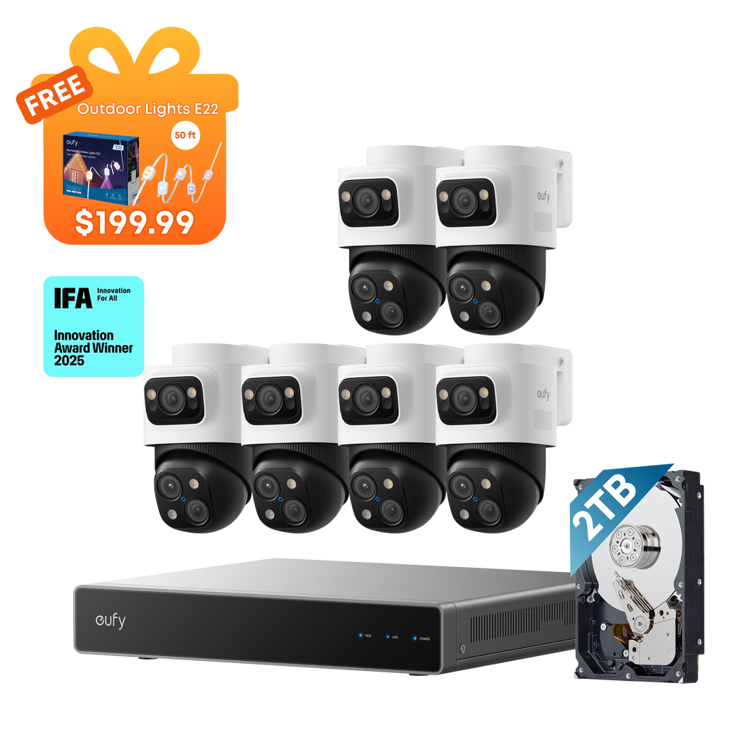 eufy PoE NVR Security System S4 Max + 2 PoE Cam S4 Add-Ons