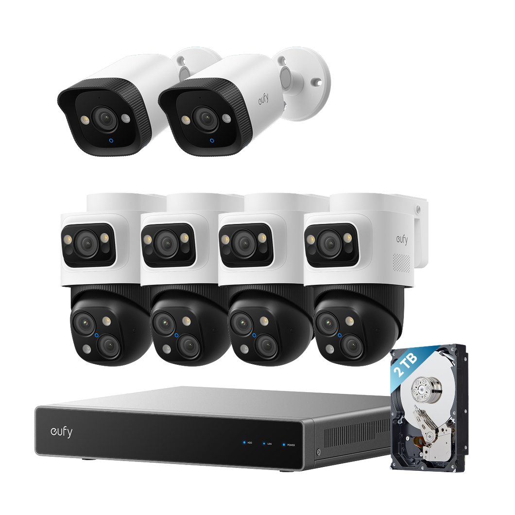 eufy PoE NVR Security System S4 Max + 2 PoE Cam E40 Add-Ons