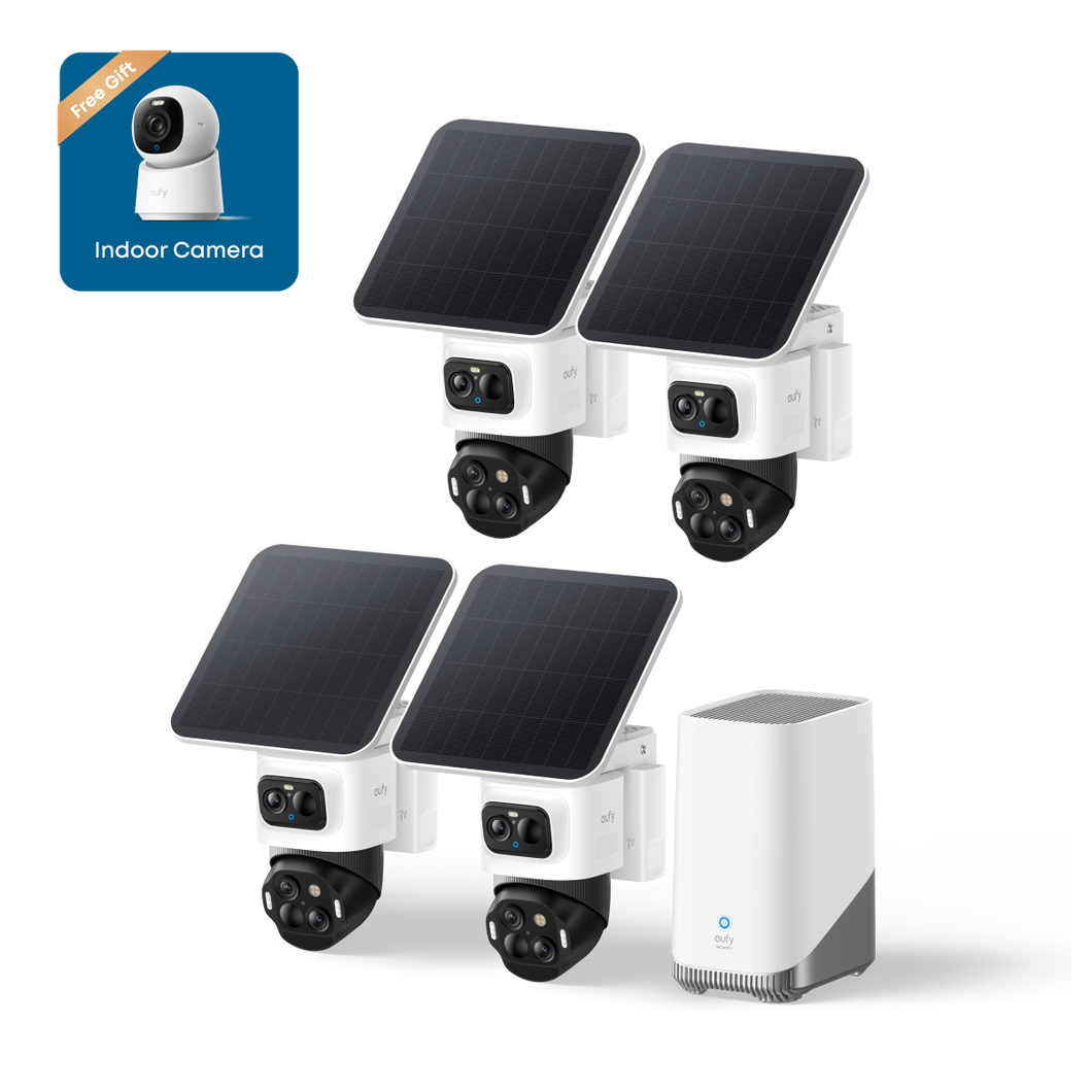 eufyCam S4 4-Cam Kit + FREE Indoor Cam E30 (Live Only)