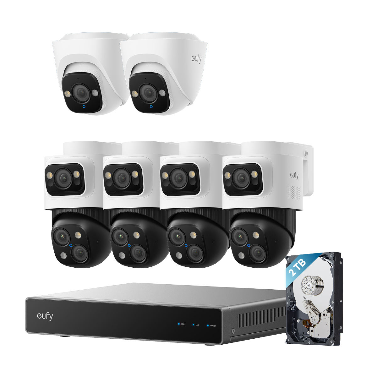 eufy PoE NVR Security System S4 Max + 2 PoE Cam E41 Add-Ons