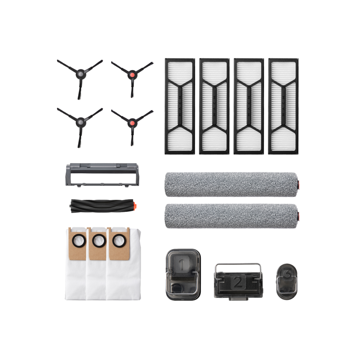 eufy Half Year Combo: Rolling Brush & Brush Guard x1 High-Performance Filter x4 Side Brush x2 Rolling Mop x2 Dirty Water Reservoir Filter x1 Dust Bag x3, For S1 Pro&S1
