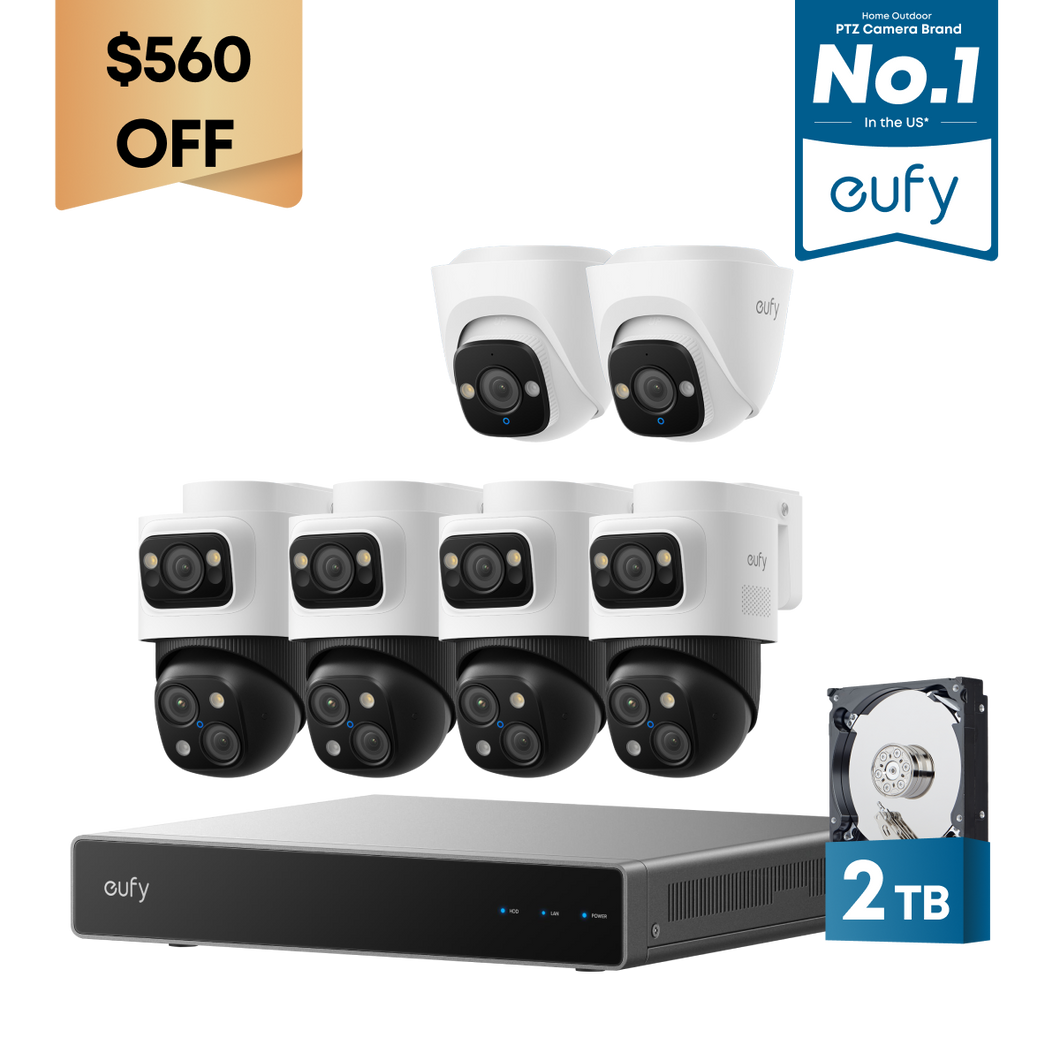 eufy PoE NVR Security System S4 Max + 2 Turret Cameras