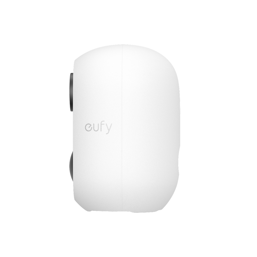 eufy camera with sleek white body and lens