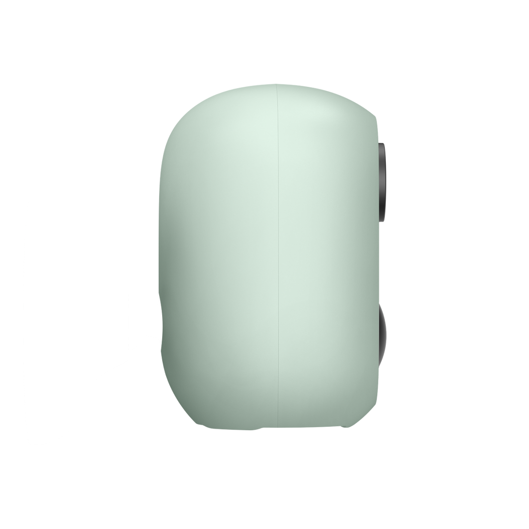 eufy camera side with smooth mint green housing