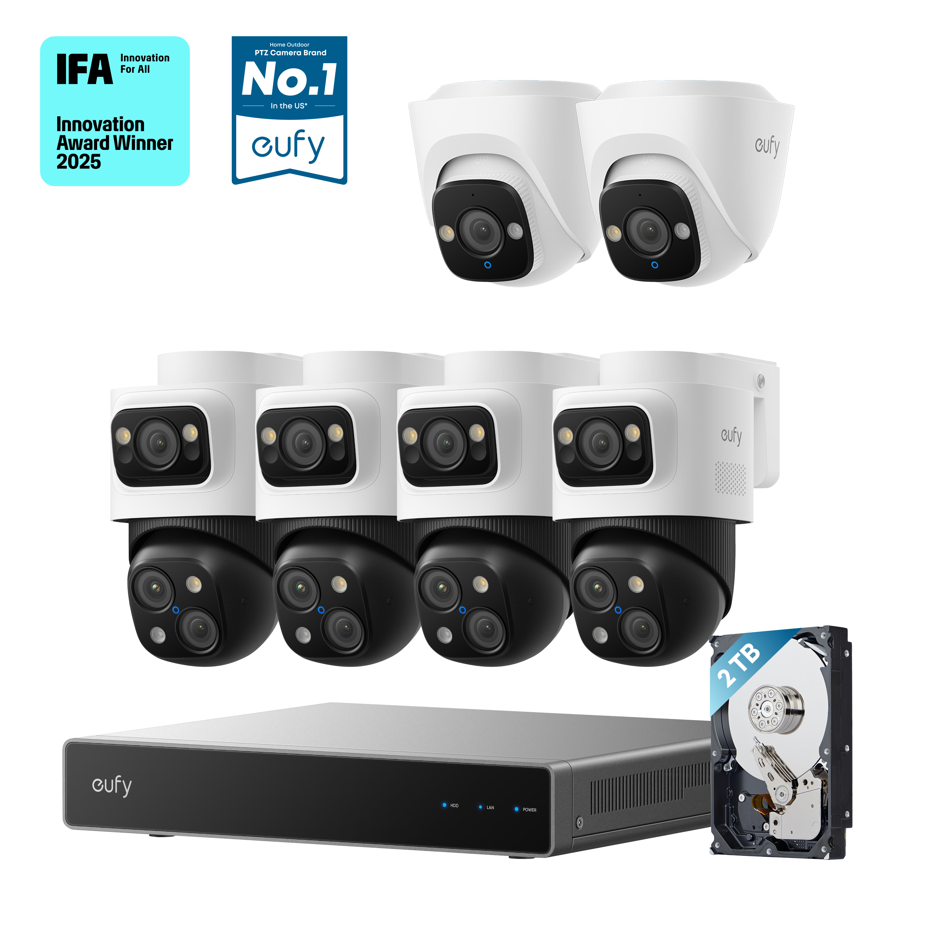eufy PoE NVR Security System S4 Max + 2 Turret Cameras