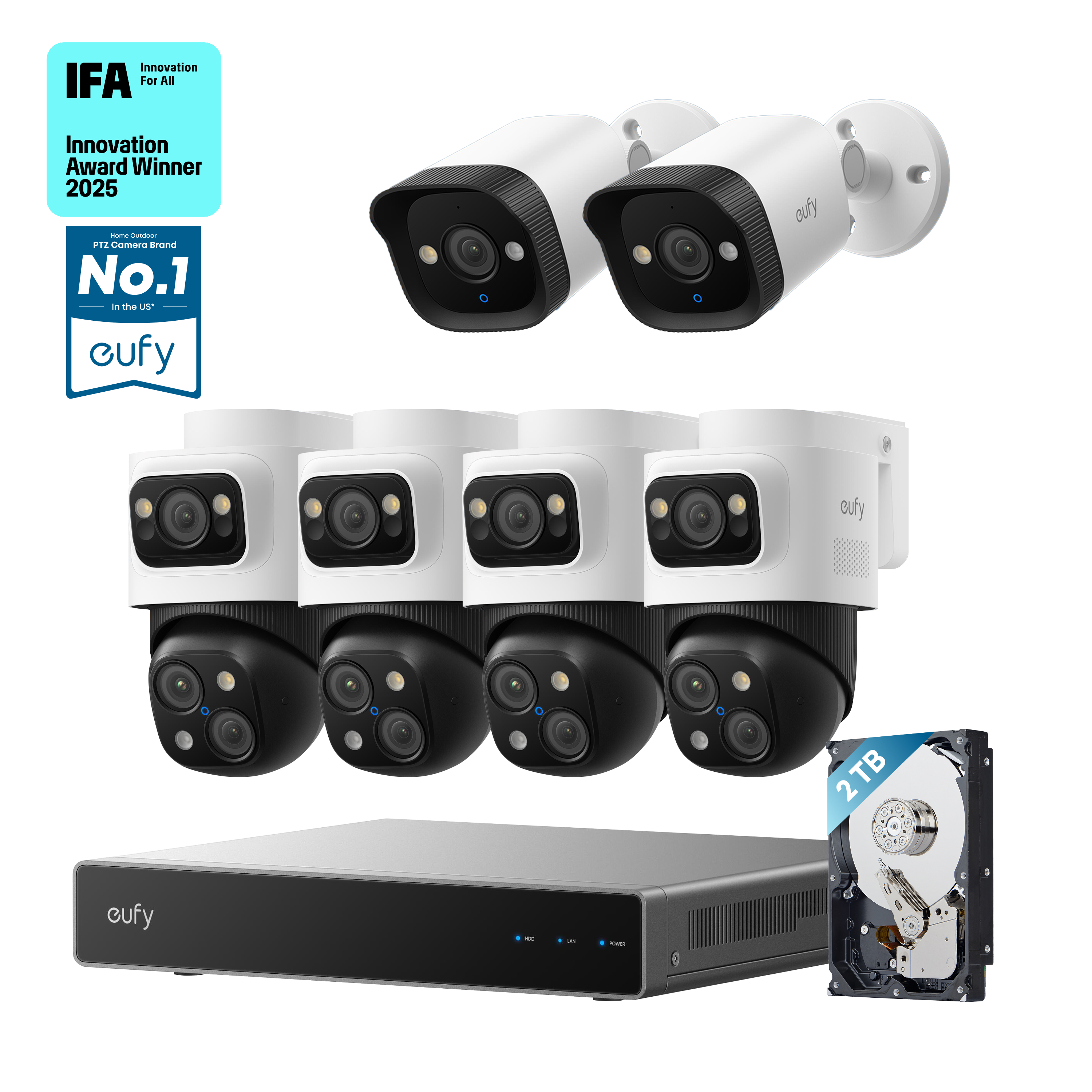 eufy PoE NVR Security System S4 Max + 2 Bullet Cameras