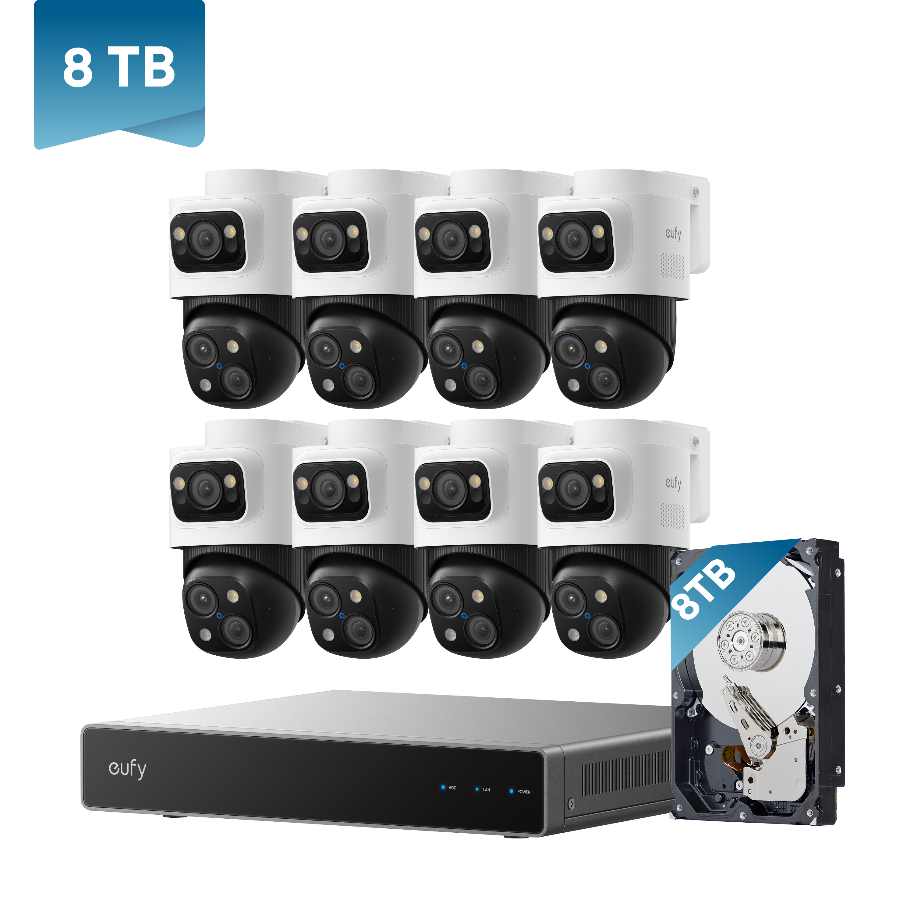 eufy 4K NVR S4 Max 8-Camera Kit with 8 TB HDD
