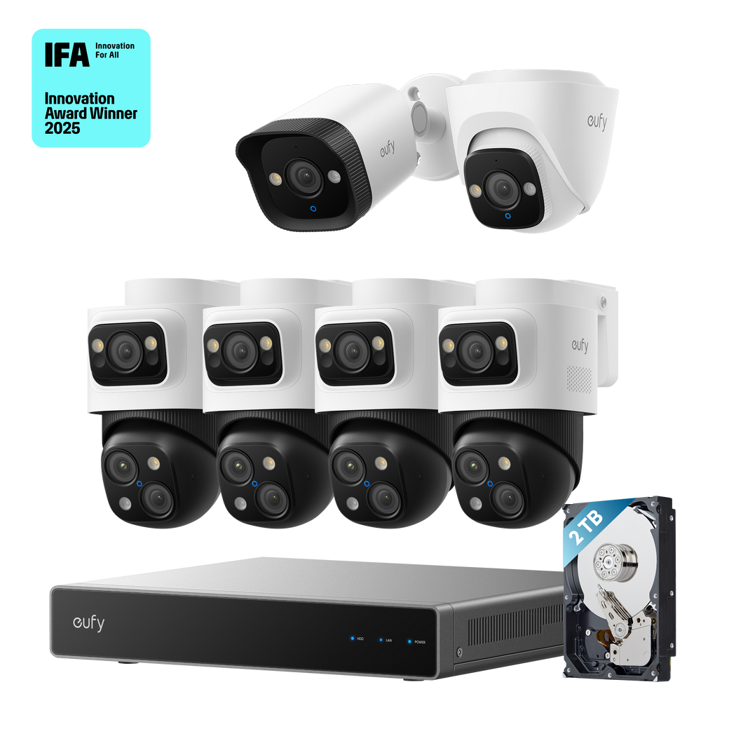 eufy PoE NVR Security System S4 Max+Turret Camera E41+ Bullet Camera E40