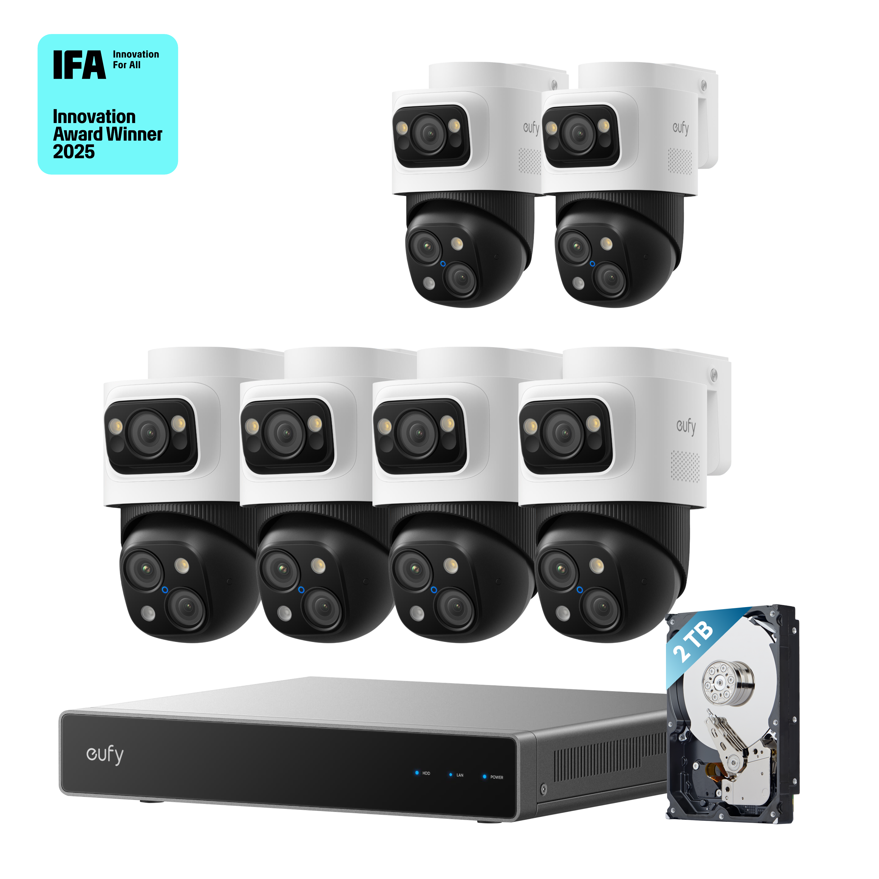 eufy PoE NVR Security System S4 Max + 2 PoE Cam S4 Add-Ons