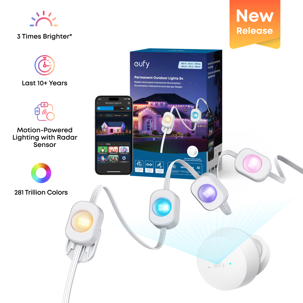 eufy Permanent Outdoor Lights S4 (150ft with 108 LED Lights)