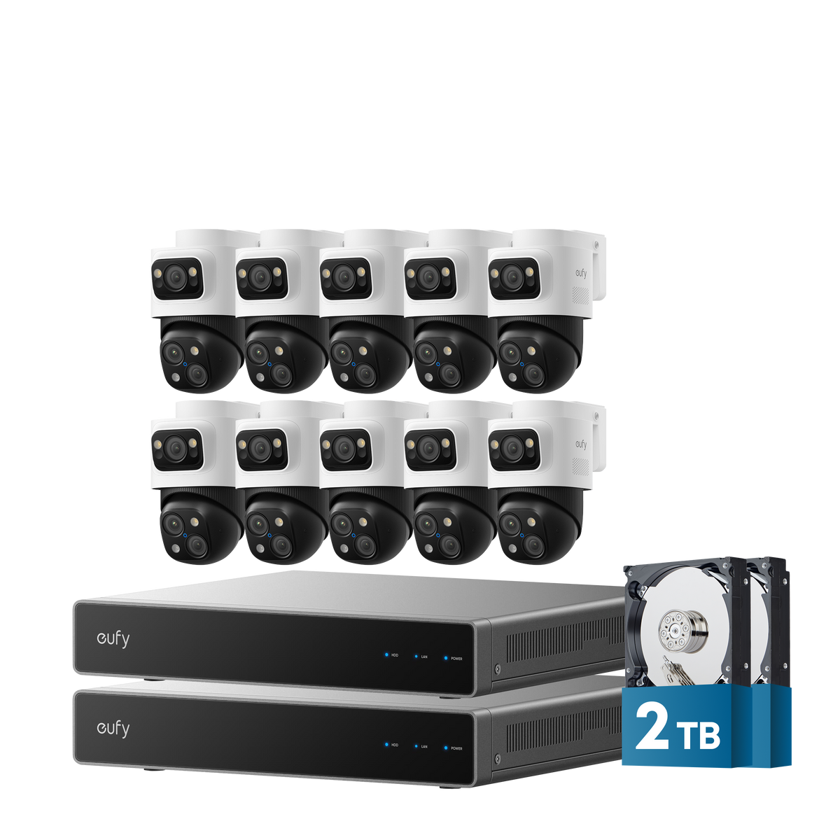 eufy 10-Cam Kit  PoE NVR Security System S4 Max with Dual-NVR