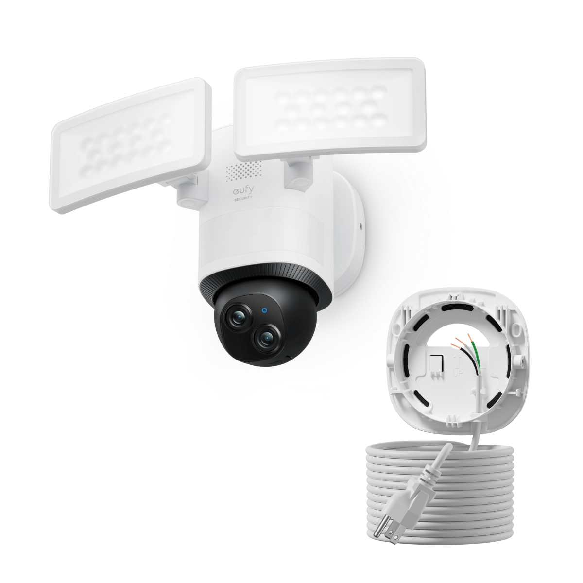 eufy wired floodlight security camera with motion detection