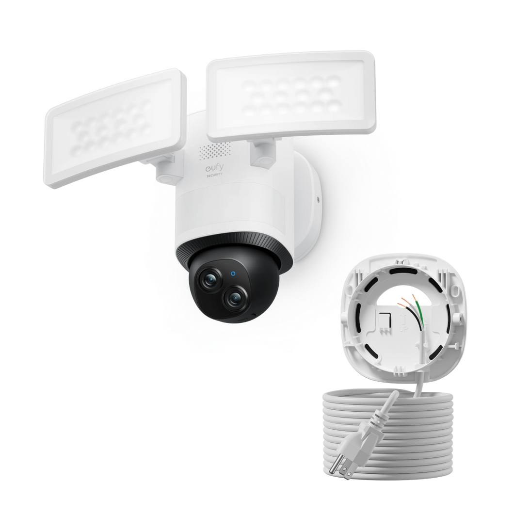eufy wired floodlight security camera with motion detection