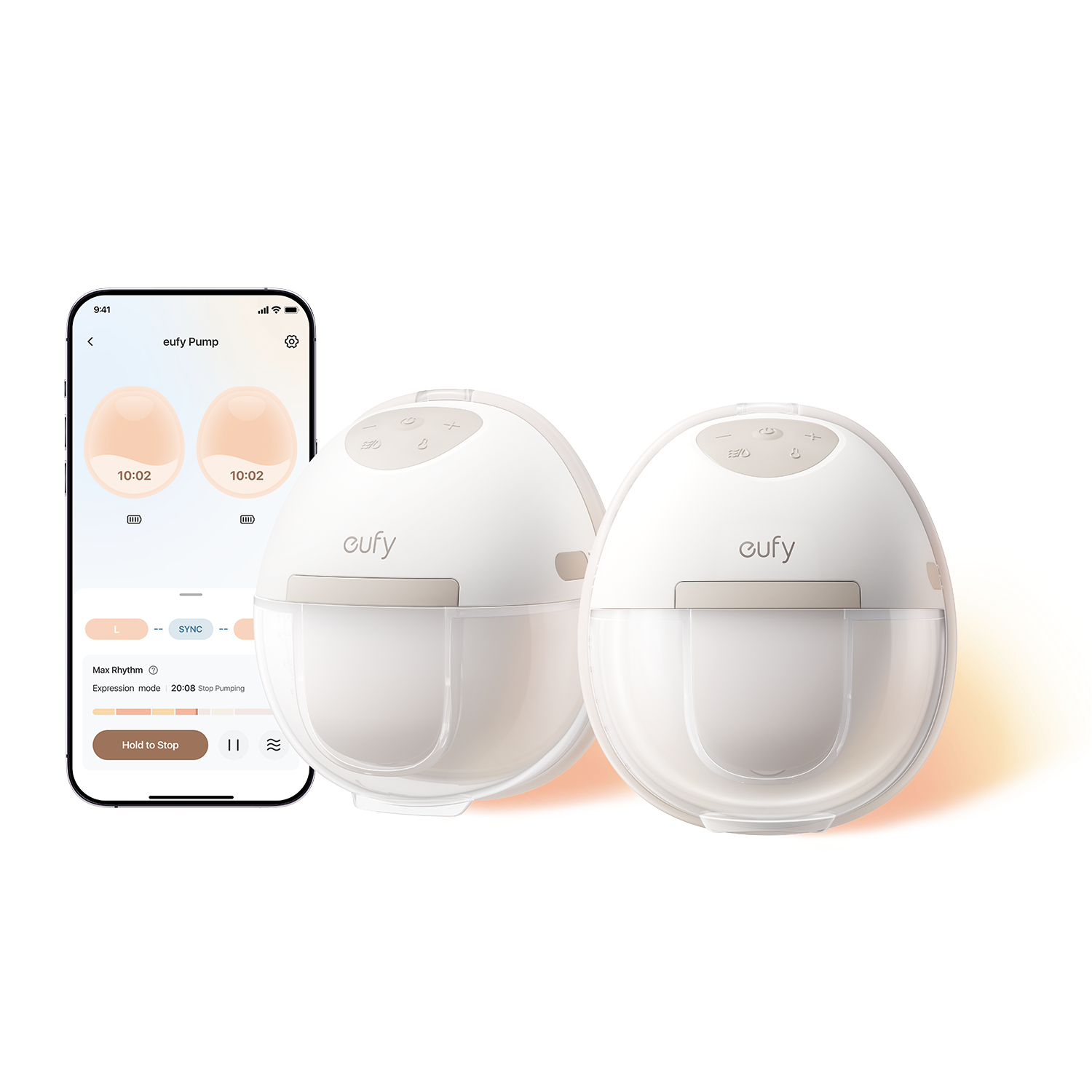 eufy wearable breast pump with mobile app for smart control