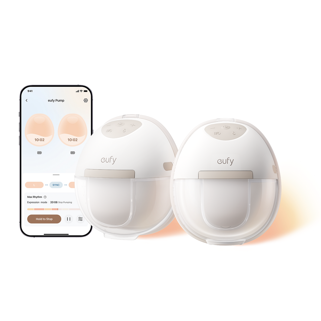 eufy wearable breast pump with mobile app for smart control