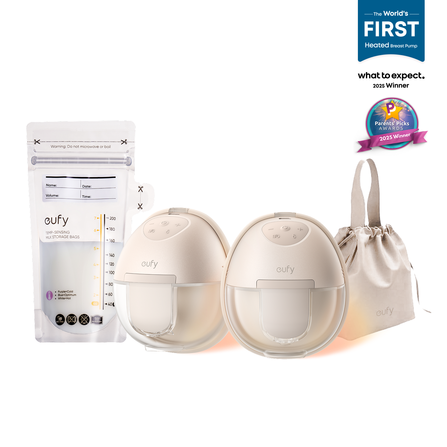 eufy Breast Pump S1 & Milk Bags(120 Pieces)