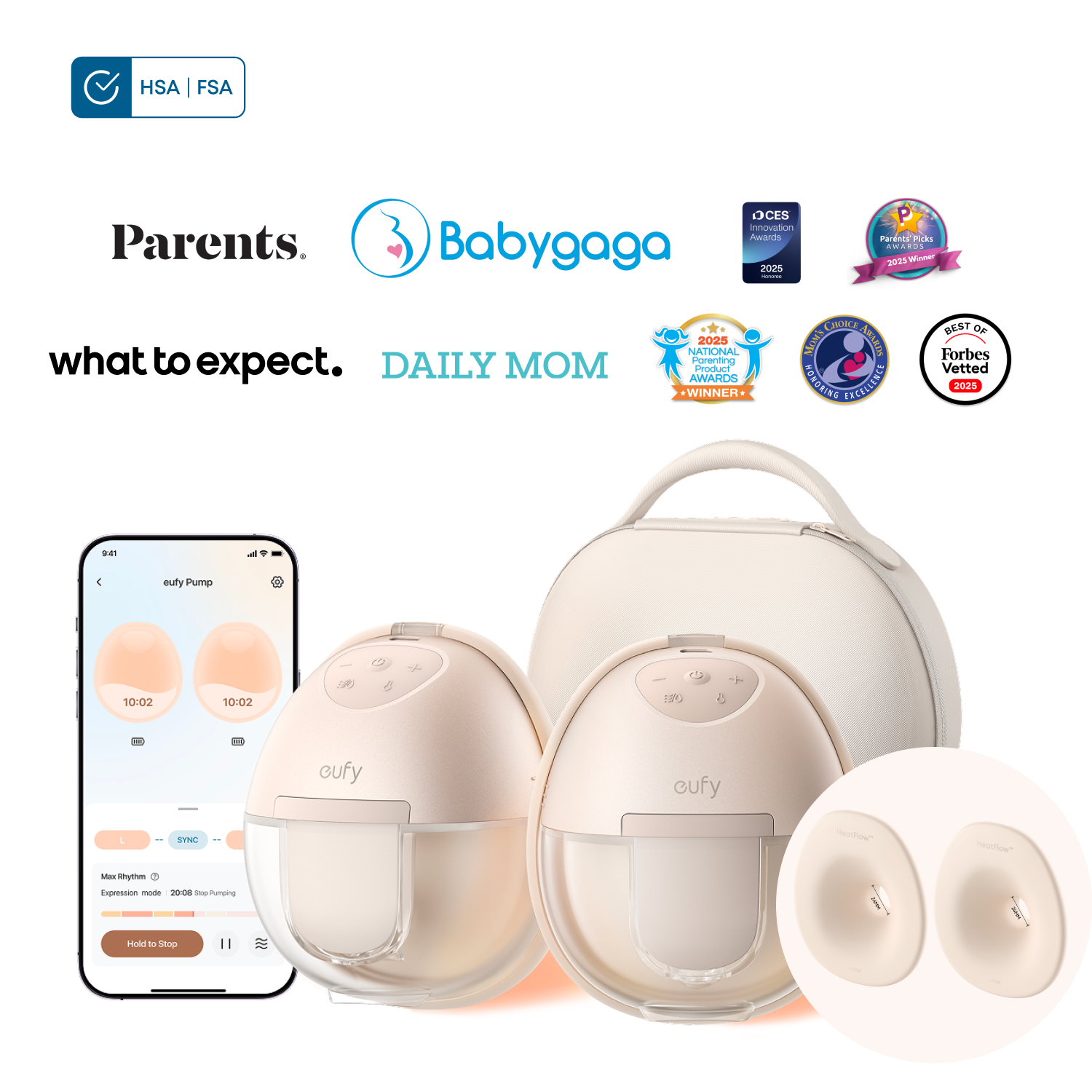 eufy Breast Pump S1 Pro & Original 24mm Flange (2-Pack)