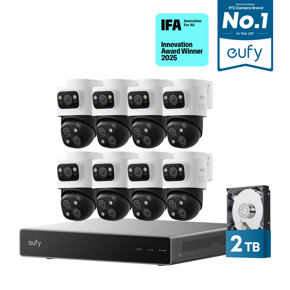 eufy PoE NVR Security System S4 Max + 4 PoE Cam S4 Add-Ons