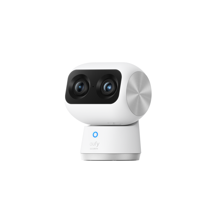 eufy security camera with dual lenses for wide coverage