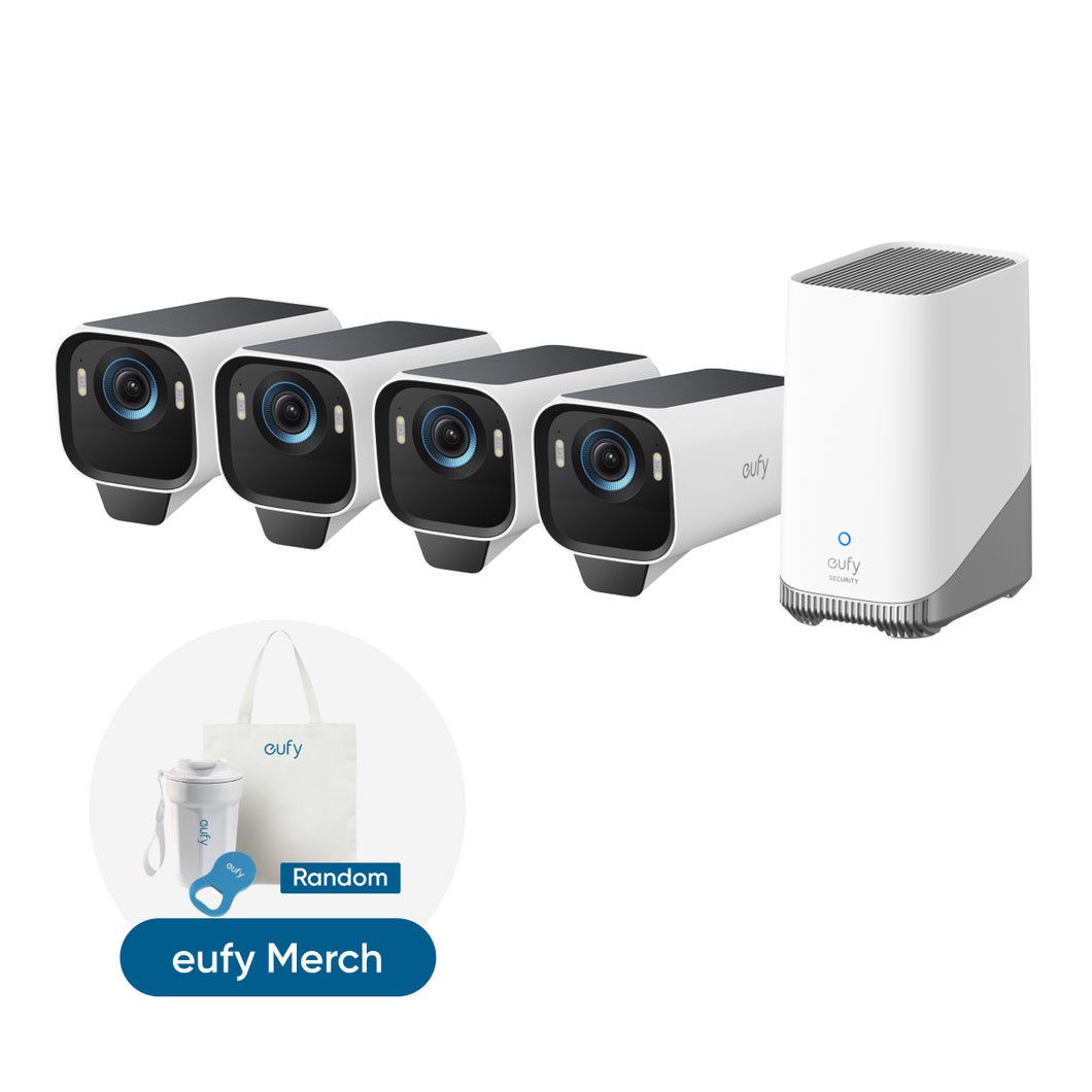 eufyCam S3 Pro 4-Cam Kit + Random eufy Merch（eufy live）