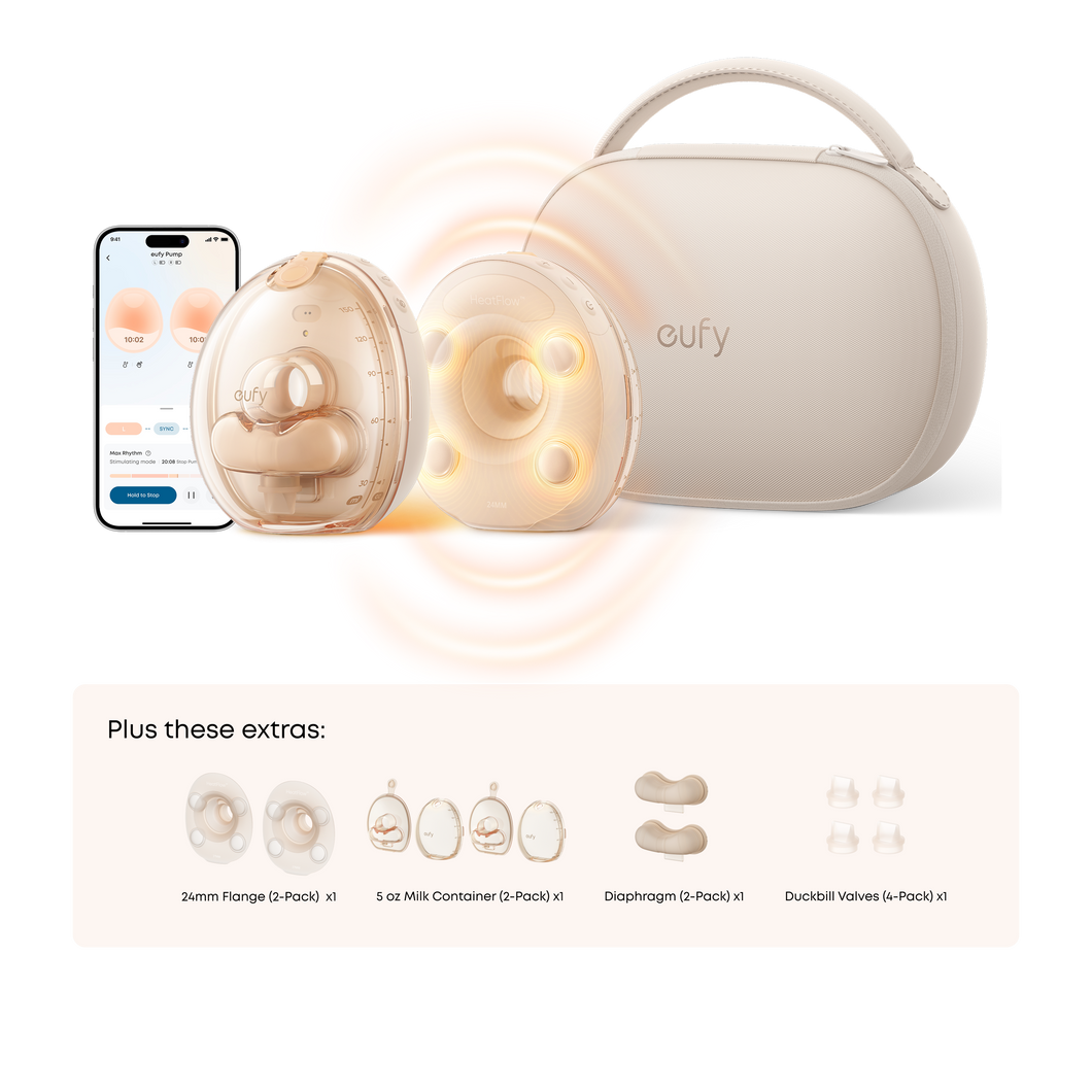 eufy Wearable Breast Pump S2 Pro Essential Kit (5 oz Milk Container+ 24 mm Flange )