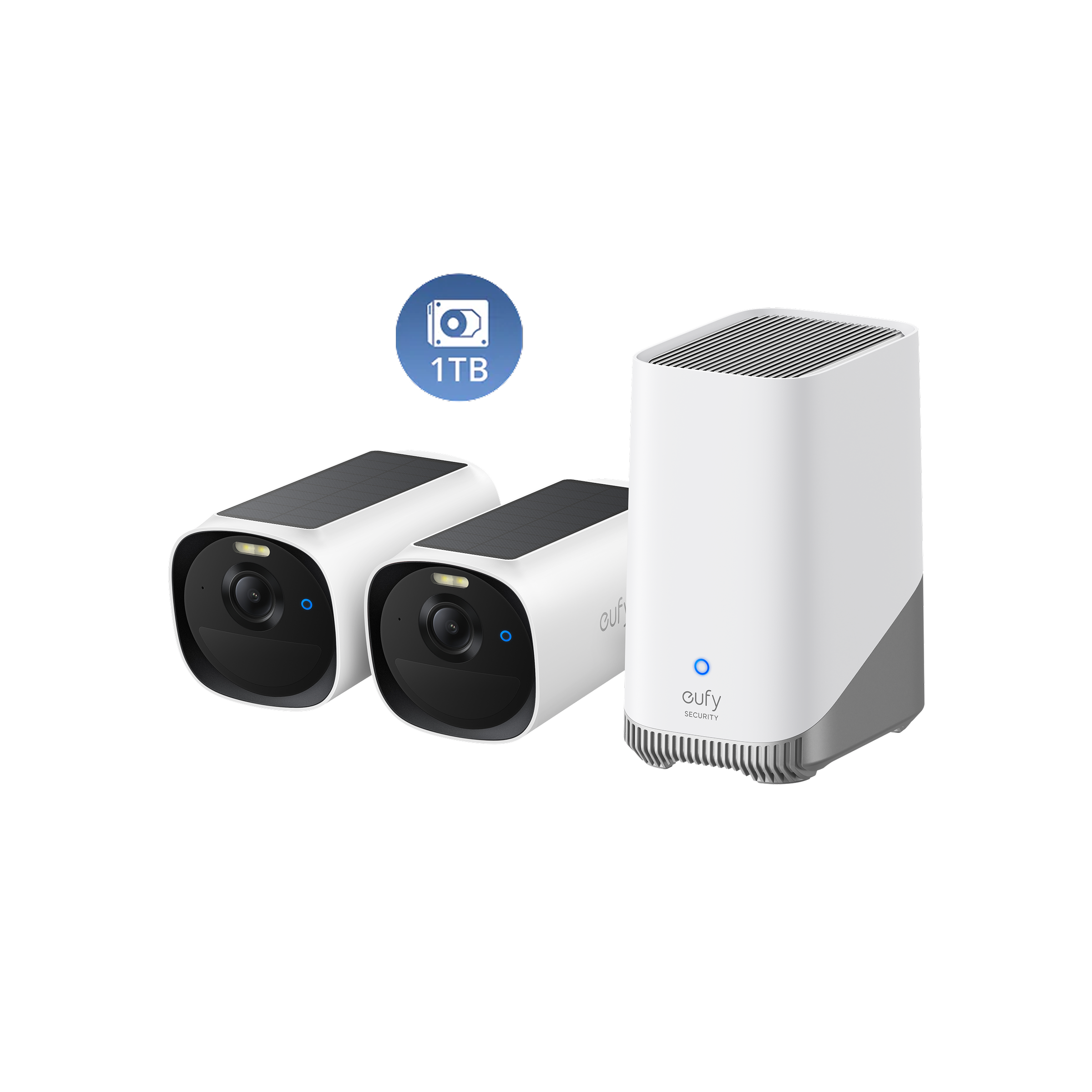 eufyCam E40 2-Cam Kit (HomeBase S380) + 1 TB Hard Drive