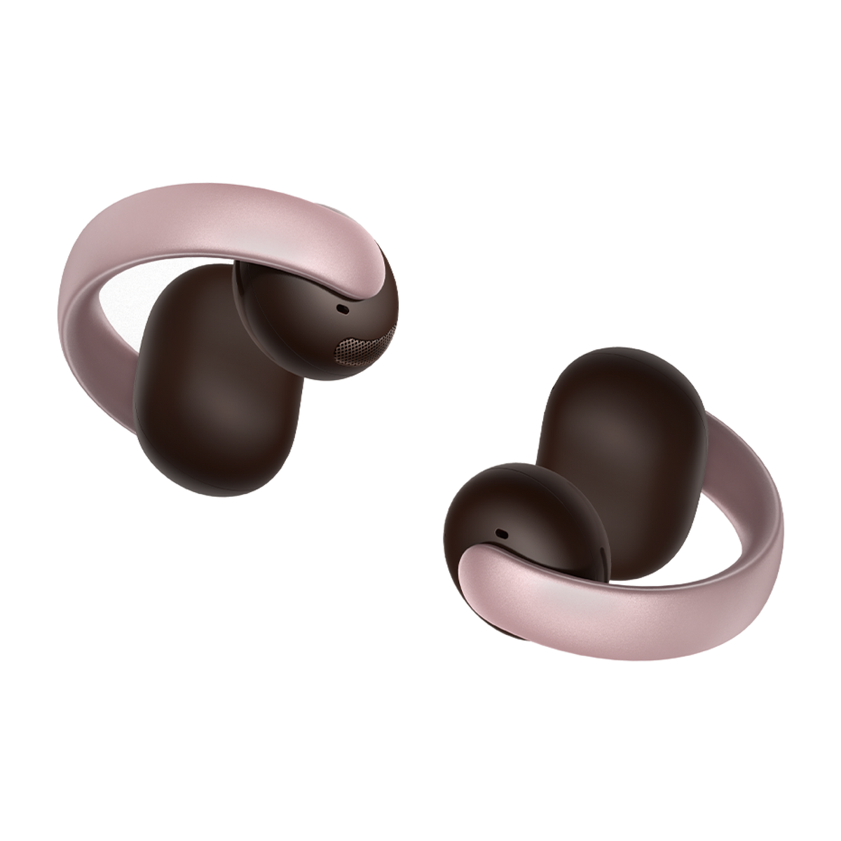 soundcore clip-on earbuds with rose gold design