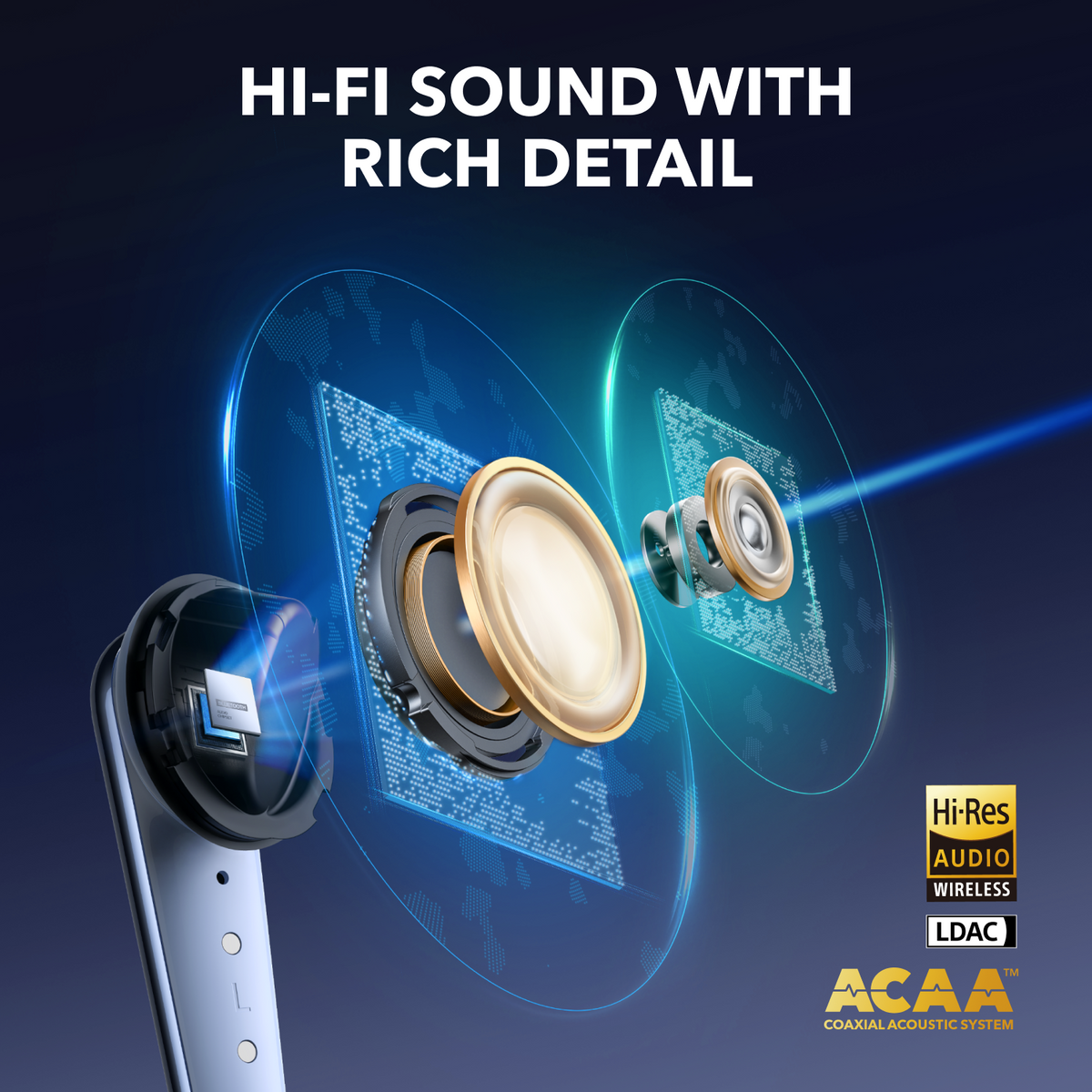 soundcore ANC earbuds with LDAC for hi-res audio