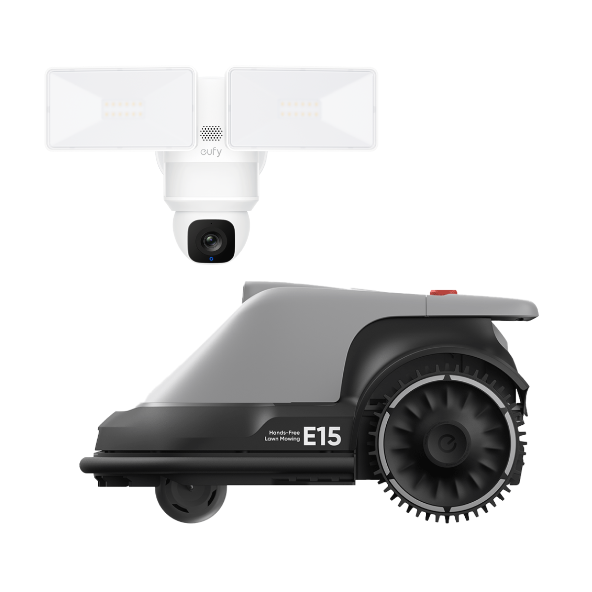 eufy Robot Lawn Mower E15 + Floodlight Camera E340
