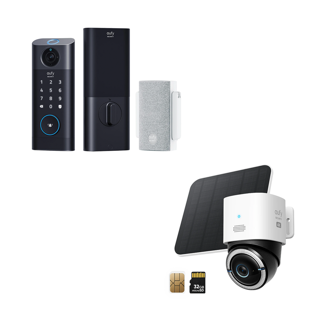 eufy 4G LTE Cam S330 + Video Smart Lock S330