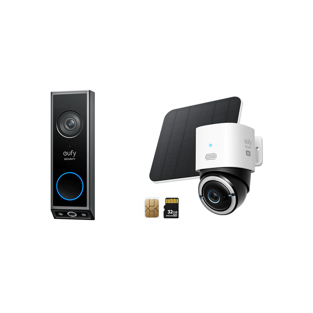 eufy 4G LTE Cam S330+Video Doorbell E340