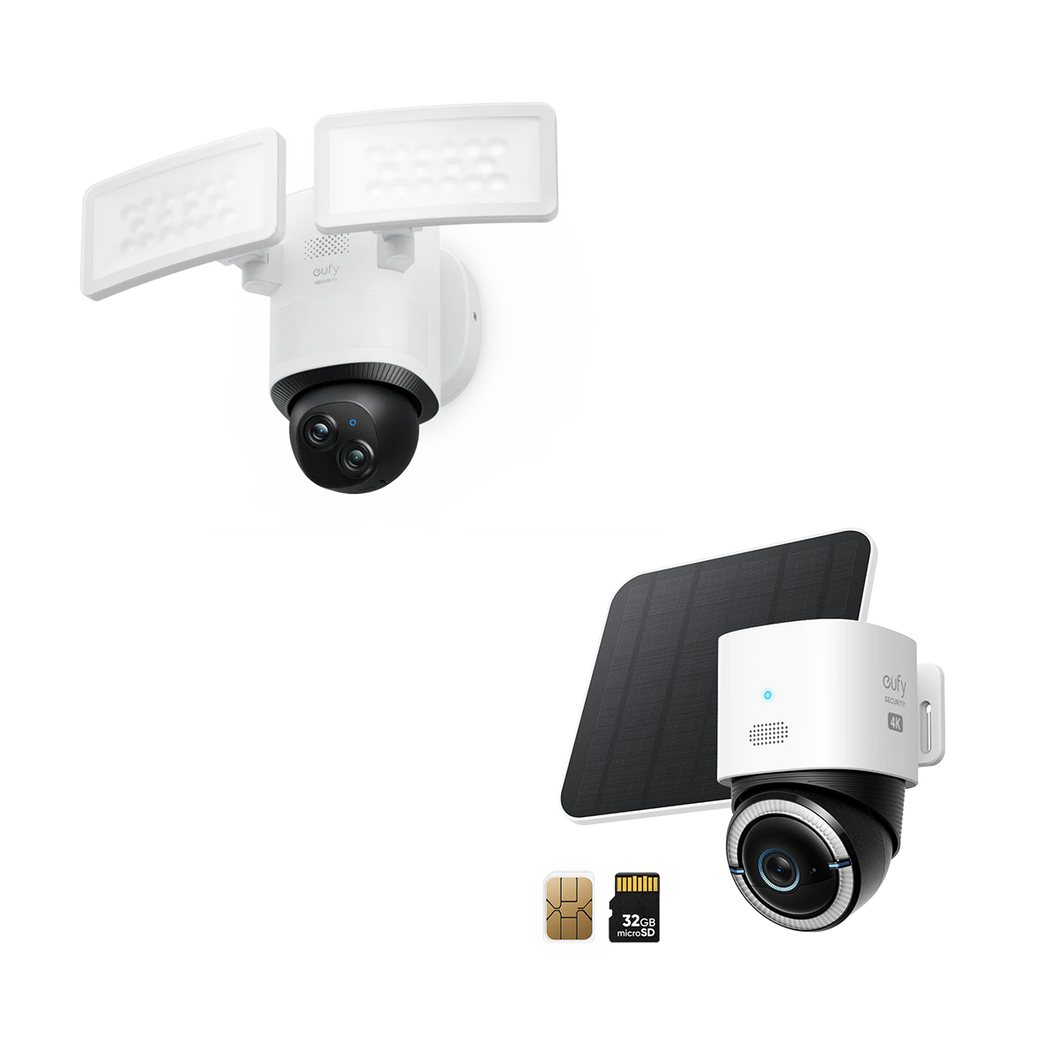 eufy 4G LTE Cam S330+Floodlight Camera E340