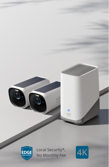 eufy eufyCam 3 Wireless Security Camera System Solar Battery 4K Spotlight  Camera