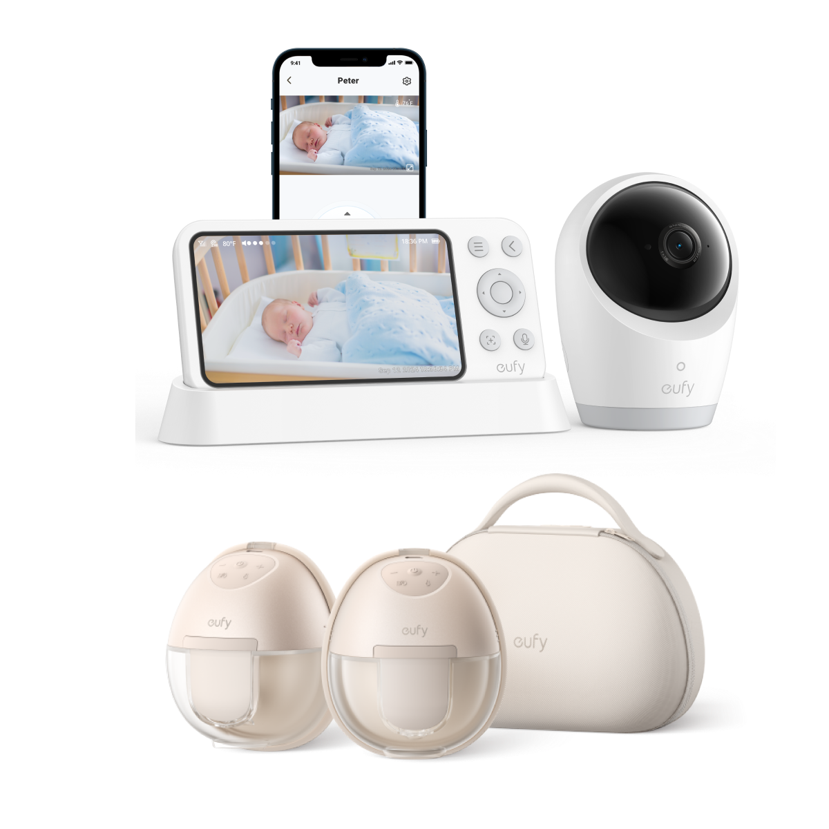 eufy Wearable Breast Pump S1 Pro + Baby Monitor E21