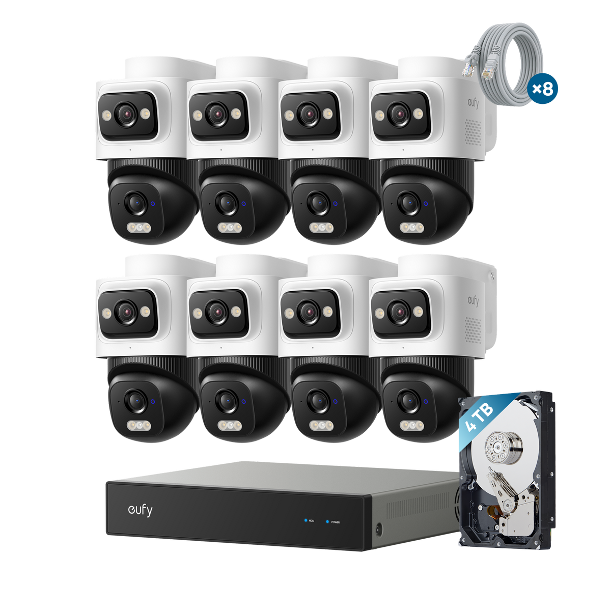 eufy Security NVR System E50-8-Cam Kit 4TB