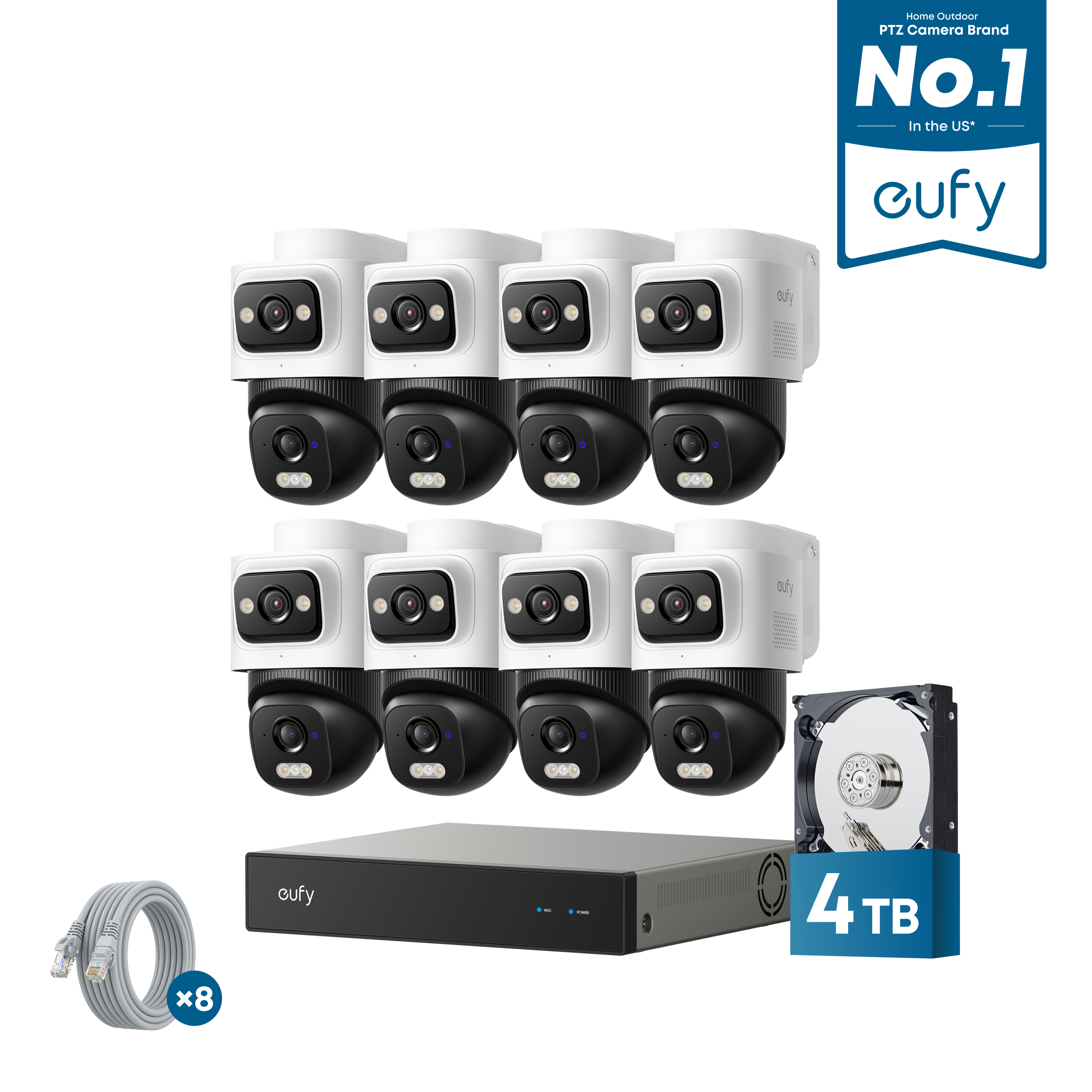 eufy Security NVR System E50-8-Cam Kit 4TB
