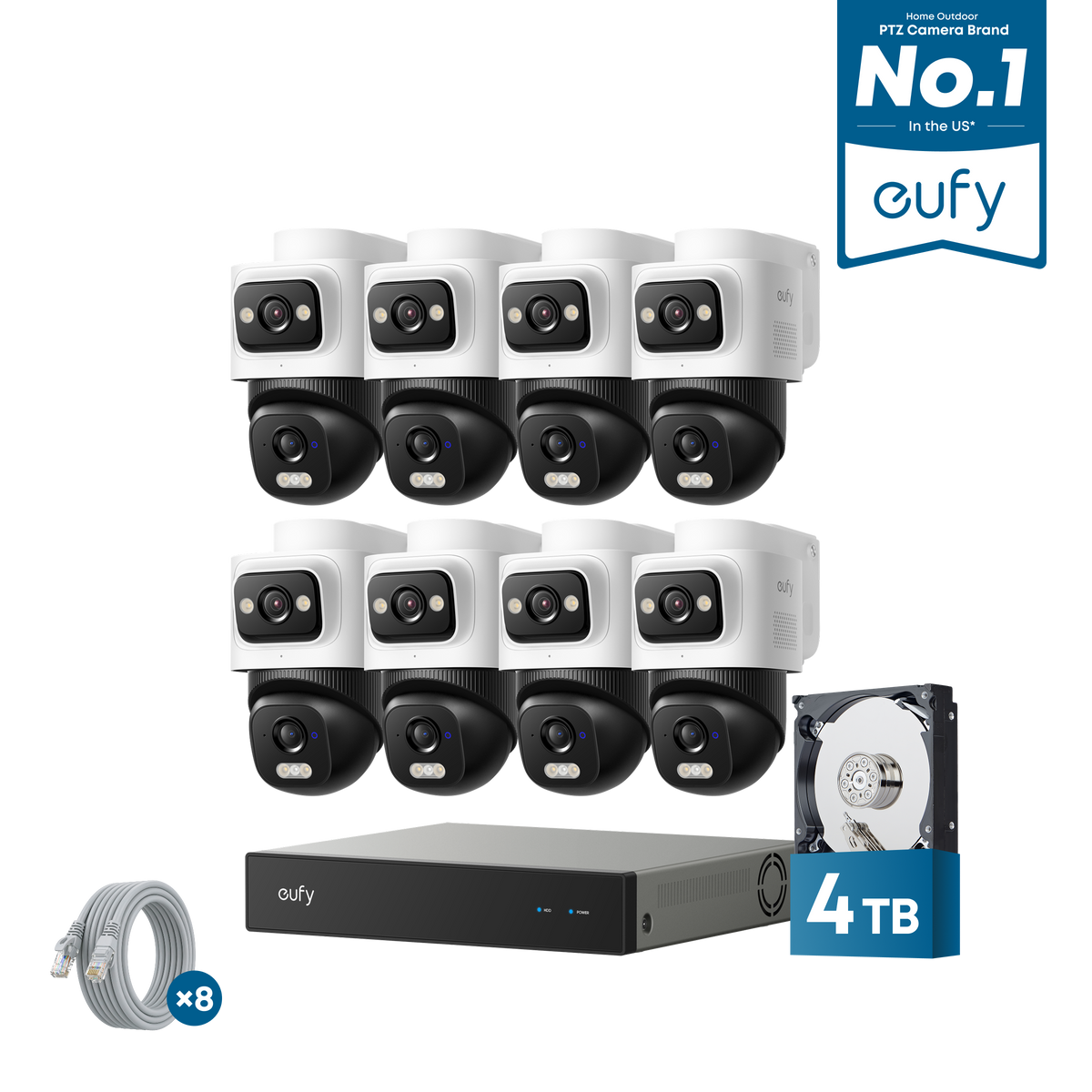 eufy Security NVR System E50-8-Cam Kit 4TB