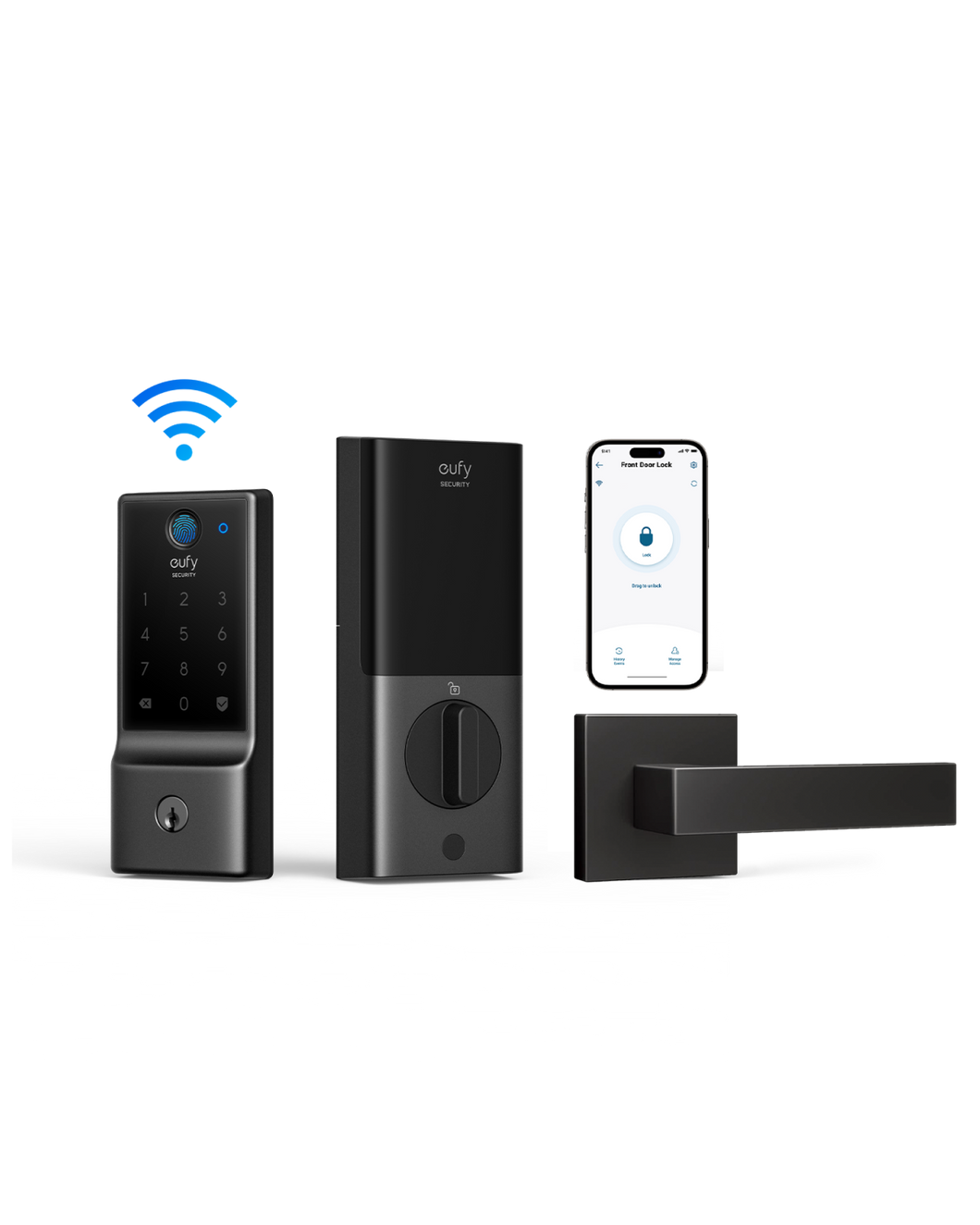 eufy smart lock with touchscreen and Wi-Fi for phone control