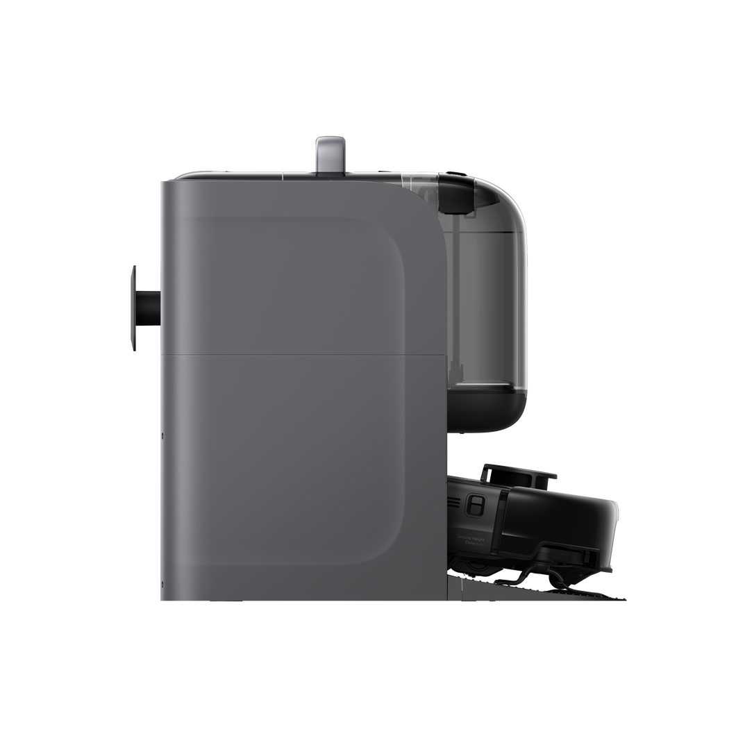 eufy E28 with side profile and docking station