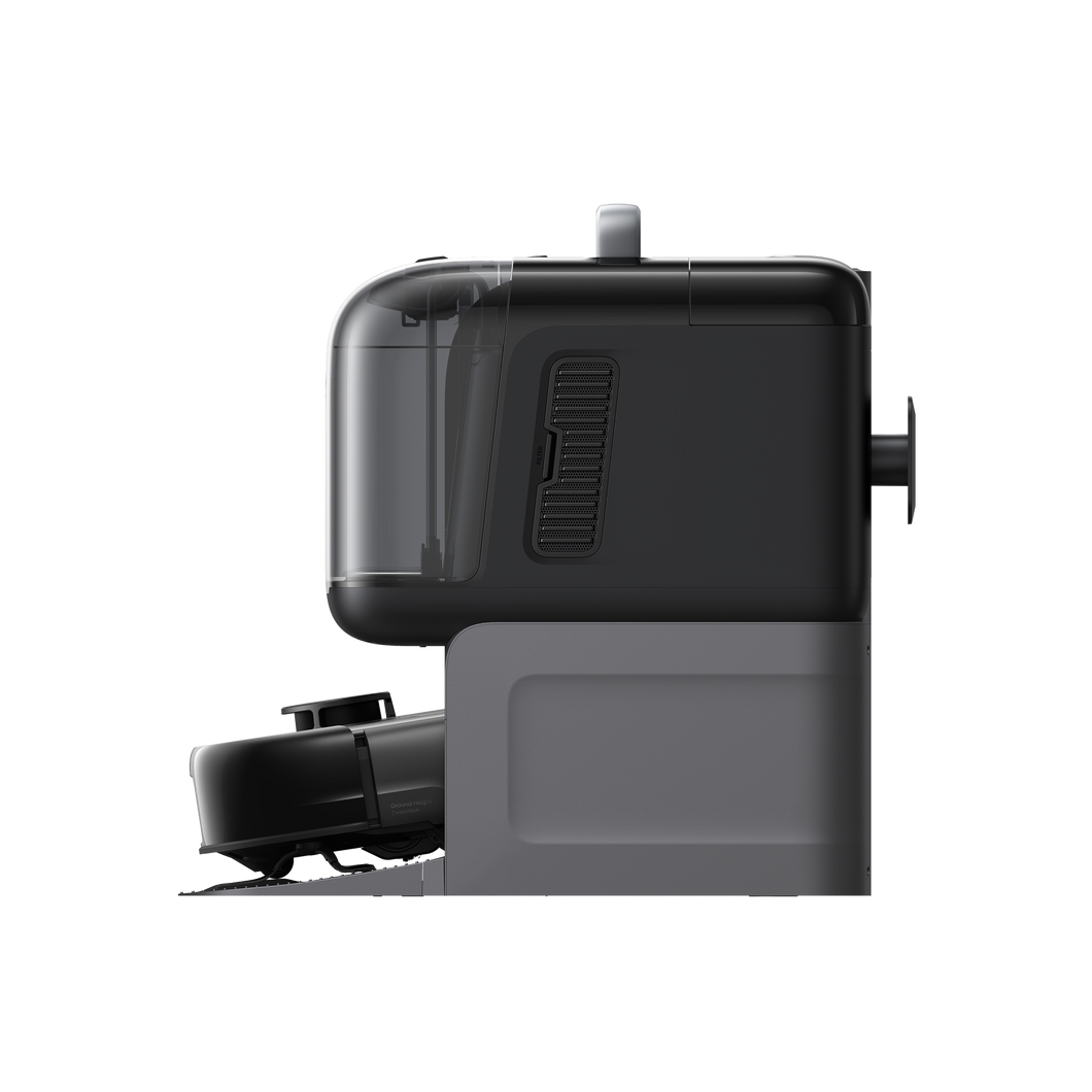 eufy E28 smart cleaning station with sleek black design