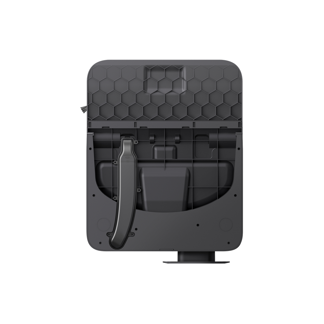 eufy cleaning station with honeycomb textured panel