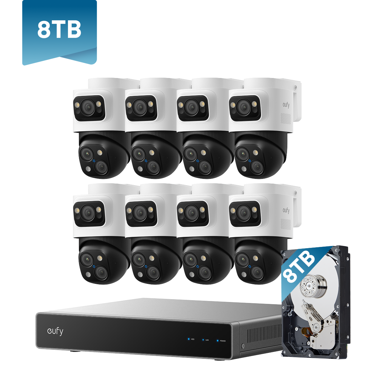 eufy 4K NVR S4 Max 8-Camera Kit with 8TB HDD