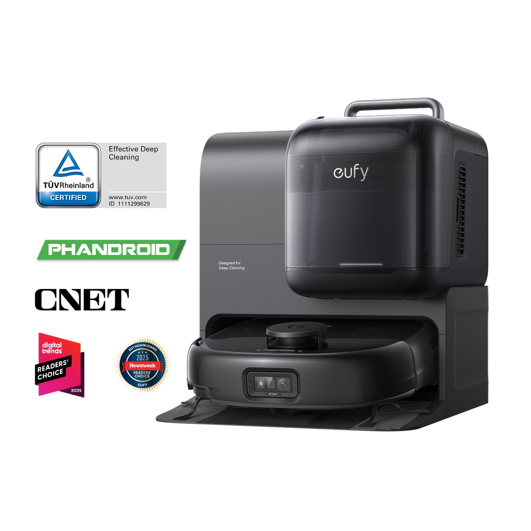 eufy robot vacuum E28 with deep cleaning and award badges